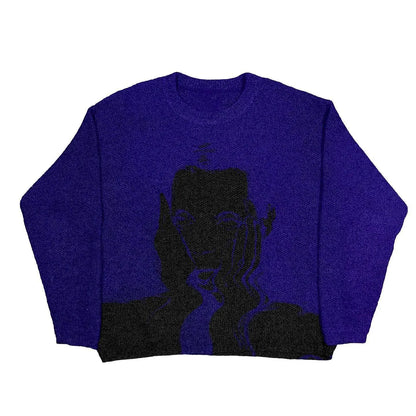 Mandotos women's autumn and winter sweater in cozy knit fabric, featuring a stylish design perfect for chilly weather.