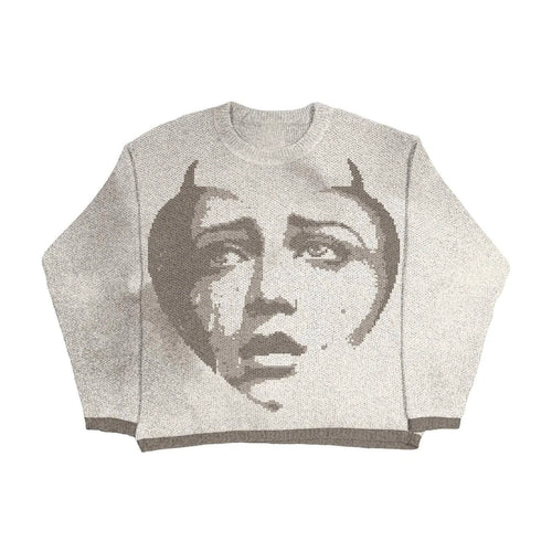 Mandotos women's autumn and winter sweater in cozy knit fabric, featuring a stylish design and warm fit for cold weather.