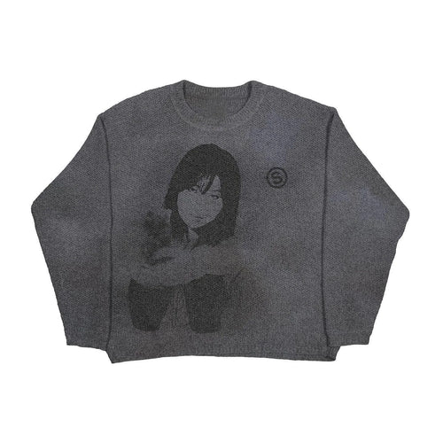 Mandotos women's autumn and winter sweater featuring cozy knit fabric and a stylish design, perfect for cold weather.