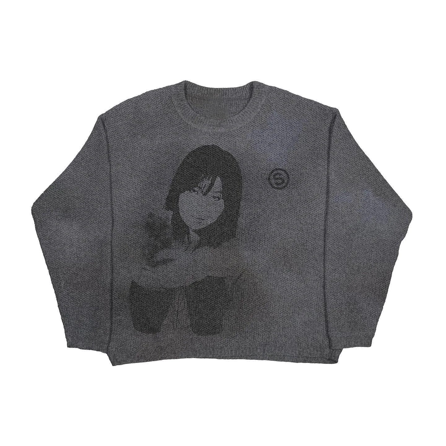 Mandotos women's autumn and winter sweater in cozy knit with ribbed cuffs and collar, suitable for cold weather.
