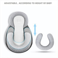 Mandotos baby anti-spit-up pillow with soft fabric and ergonomic design for feeding support and reflux relief.
