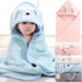 Mandotos baby hooded bath towel with cartoon animal design, soft plush towel blanket for newborns and toddlers, warm and cozy for boys and girls.