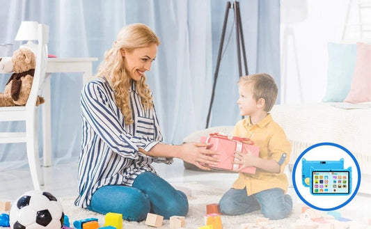 Mandotos BDF 7-inch Android kid tablet with dual cameras, 4GB RAM, 64GB storage, 1TB expansion, 5G WiFi, and child-friendly software.