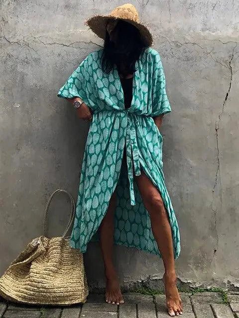 Mandotos Beach Chic Cover-Up with lightweight, flowy fabric perfect for sun-kissed beach adventures.