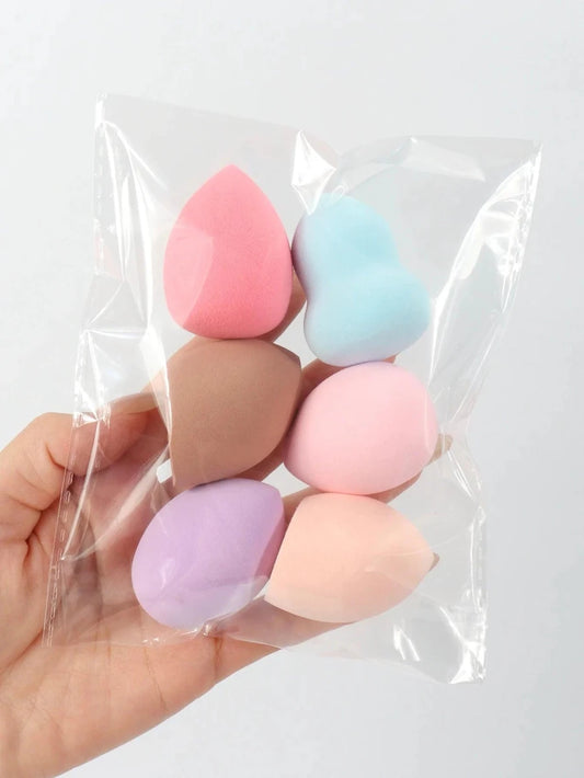 Mandotos beauty sponge set with 6 to 60 foundation mixing puffs, soft makeup applicators for blending and foundation application.