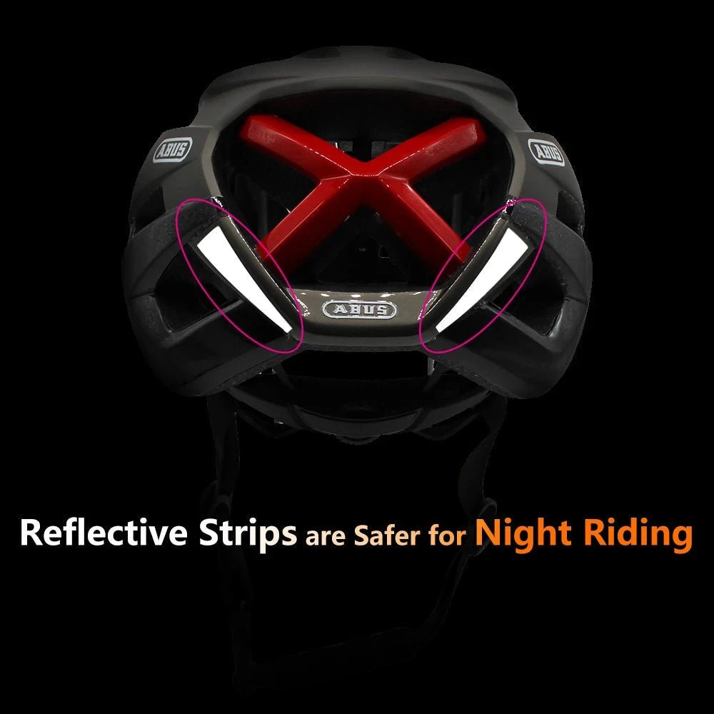 Mandotos men's reflective bicycle helmet for road racing, cycling, cyclocross, and time-trial riding, with safety features and aerodynamic design.