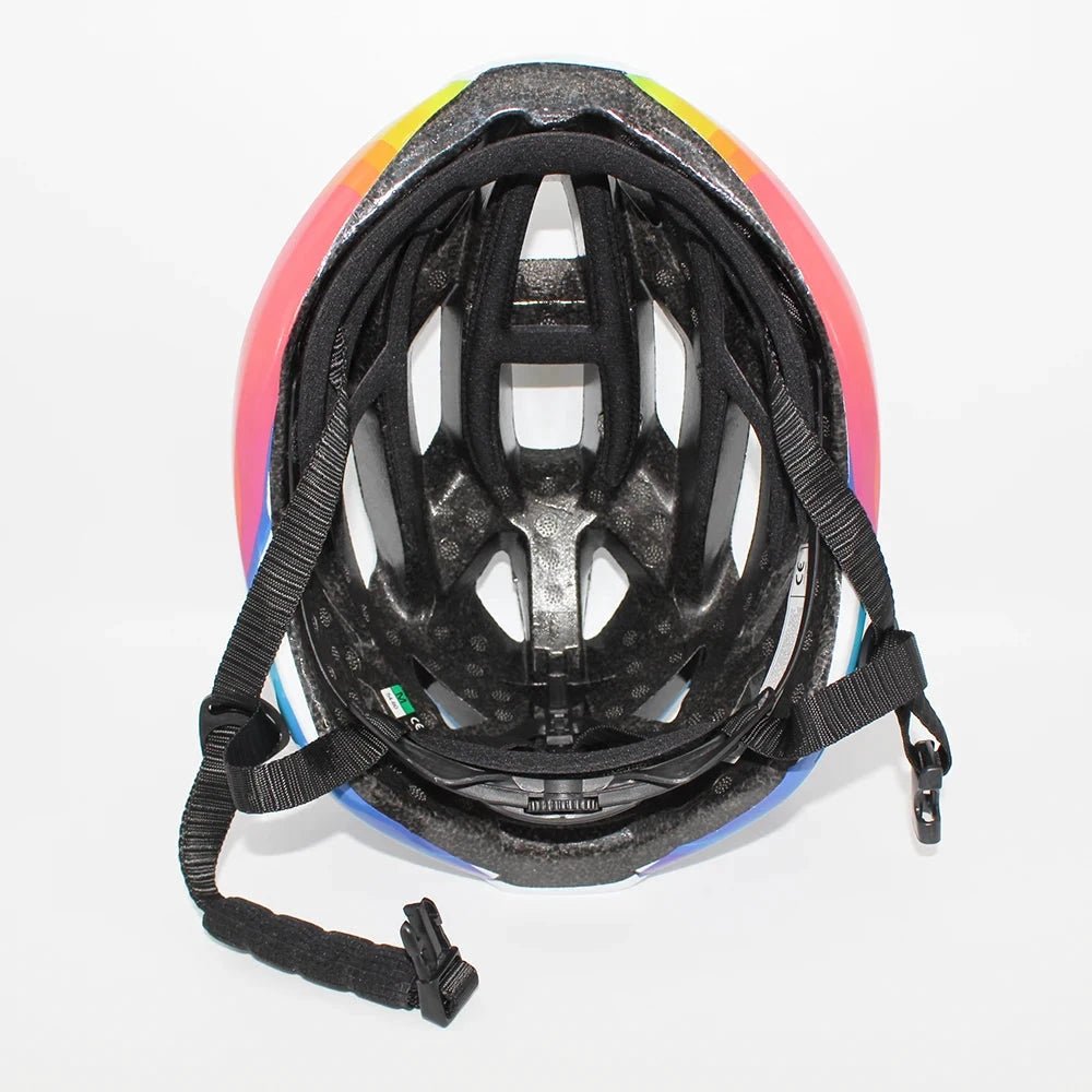 Mandotos men's road racing bicycle helmet with reflective safety features, ideal for cycling, cyclocross, and time-trial riding.
