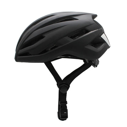Mandotos men's road racing bike helmet with reflective surface, cycling safety gear for cyclocross and time-trial riding.