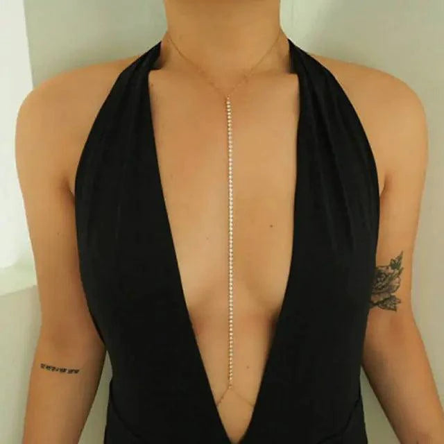 Mandotos Boho Glam belly chain featuring intricate design and metallic finish, perfect for trendy bohemian style accessories.