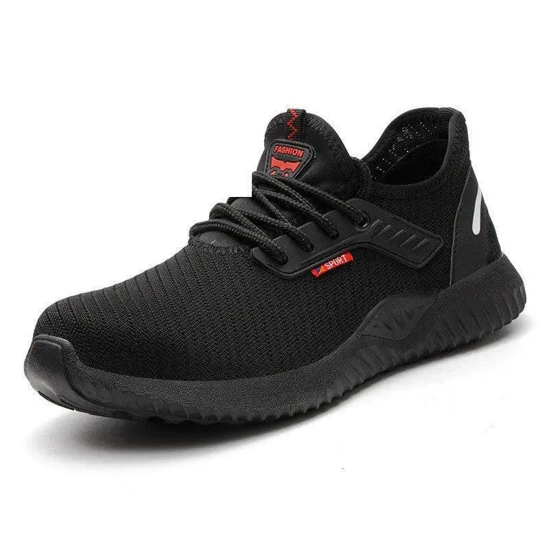Mandotos breathable safety shoes with anti-smashing toe protection and durable work safety features for industrial safety.