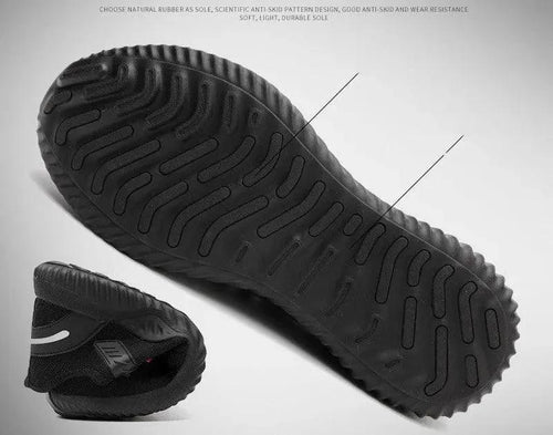 Mandotos breathable safety shoes with anti-smashing protection, suitable for work safety and durable construction.