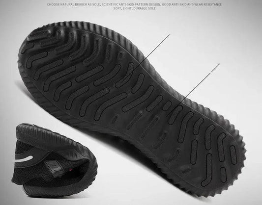 Mandotos breathable safety shoes with anti-smashing protection, suitable for work safety and durable construction.