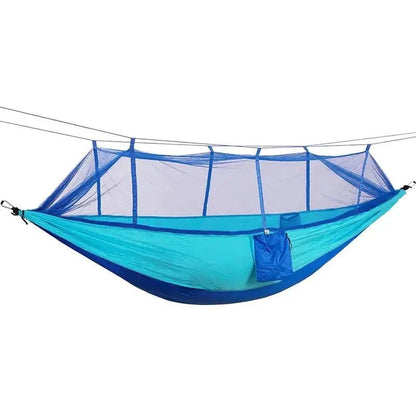 Mandotos Bug-Free Camp Hammock made of durable 210T nylon fabric, designed for insect-free outdoor relaxation.