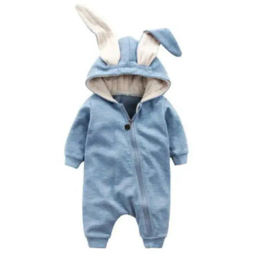 Mandotos Bunny Ear Baby Onesies featuring soft fabric and adorable bunny ear design for cute, comfortable baby wear.