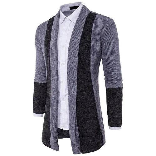 Mandotos men's casual cardigan sweater, knitwear coat, stylish men's clothing with button closure and ribbed cuffs.