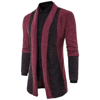 Mandotos men's casual cardigan sweater with knitwear design, cozy coat style, suitable for everyday men's clothing.