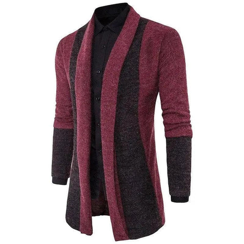 Mandotos men's casual cardigan sweater with knitwear design, cozy coat style, suitable for everyday men's clothing.