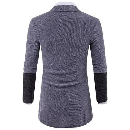Mandotos men's casual cardigan sweater with knitwear design, cozy coat suitable for everyday wear and stylish men's clothing.