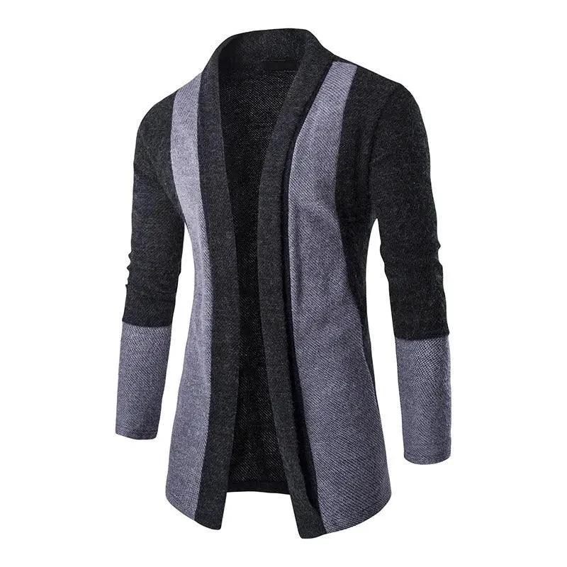 Mandotos men's casual cardigan sweater with knitwear texture, stylish coat suitable for everyday wear.