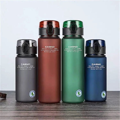 Mandotos Casino Frosted Sports Water Bottle with lid, portable plastic bottle for men and women, ideal for active use.