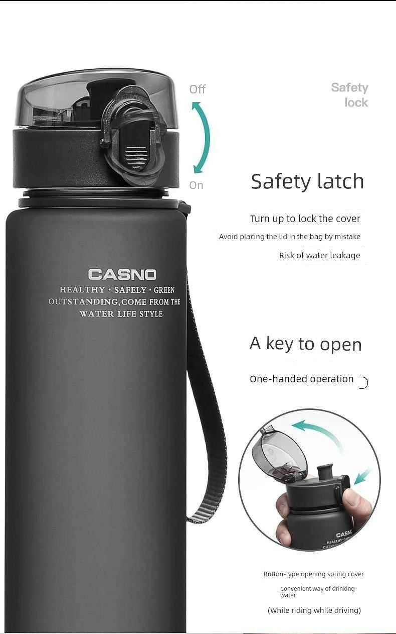 Mandotos Casino Frosted Sports Water Bottle, plastic, portable with lid, suitable for men and women, ideal for active use