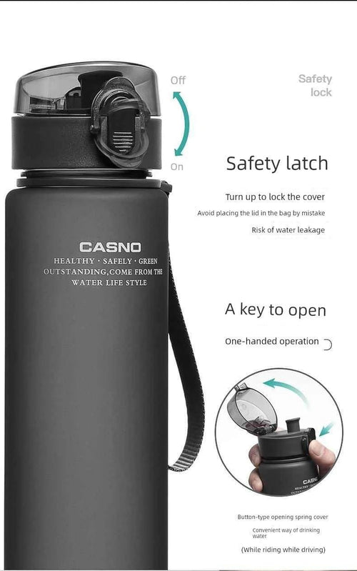 Mandotos Casino Frosted Sports Water Bottle, plastic, portable with lid, suitable for men and women, ideal for active use