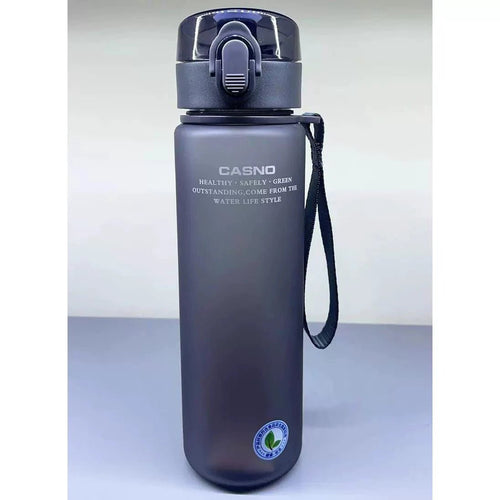 Mandotos Casino Frosted Sports Water Bottle, plastic portable bottle with lid for men and women, ideal for active use.