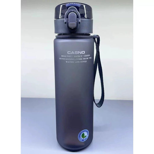 Mandotos Casino Frosted Sports Water Bottle, plastic portable bottle with lid for men and women, ideal for active use.