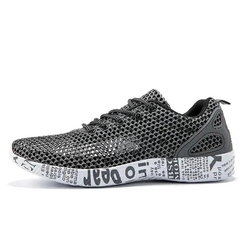 Mandotos men's casual breathable sneakers with hollow lace design, ideal for comfortable everyday wear.