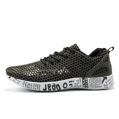 Mandotos men's casual breathable sneakers with hollow lace design, lightweight board shoes for everyday wear