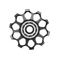 Mandotos ceramic bicycle guide wheel with bearing axis adapter, rear derailleur jockey wheel, 10T-17T, for smooth gear shifting.