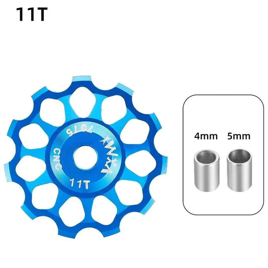 Mandotos ceramic bicycle guide wheel for rear derailleur, bearing axis adapter, 10T-17T jockey wheel, bike guide roller, rear derailleur part