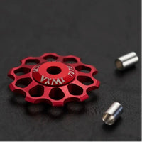 Mandotos ceramic bicycle guide wheel for rear derailleur, bearing axis adapter, bike guide roller, jockey wheel, 10T-17T.