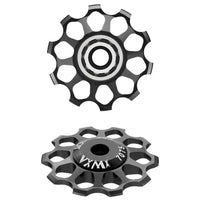 Mandotos ceramic bicycle guide wheel with bearing axis adapter, rear derailleur jockey wheel, for gears 10T-17T, bike maintenance part