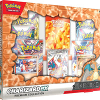 Mandotos Charizard EX Darkness Mastery Set, featuring a detailed Charizard EX Pokémon card and related collectibles.