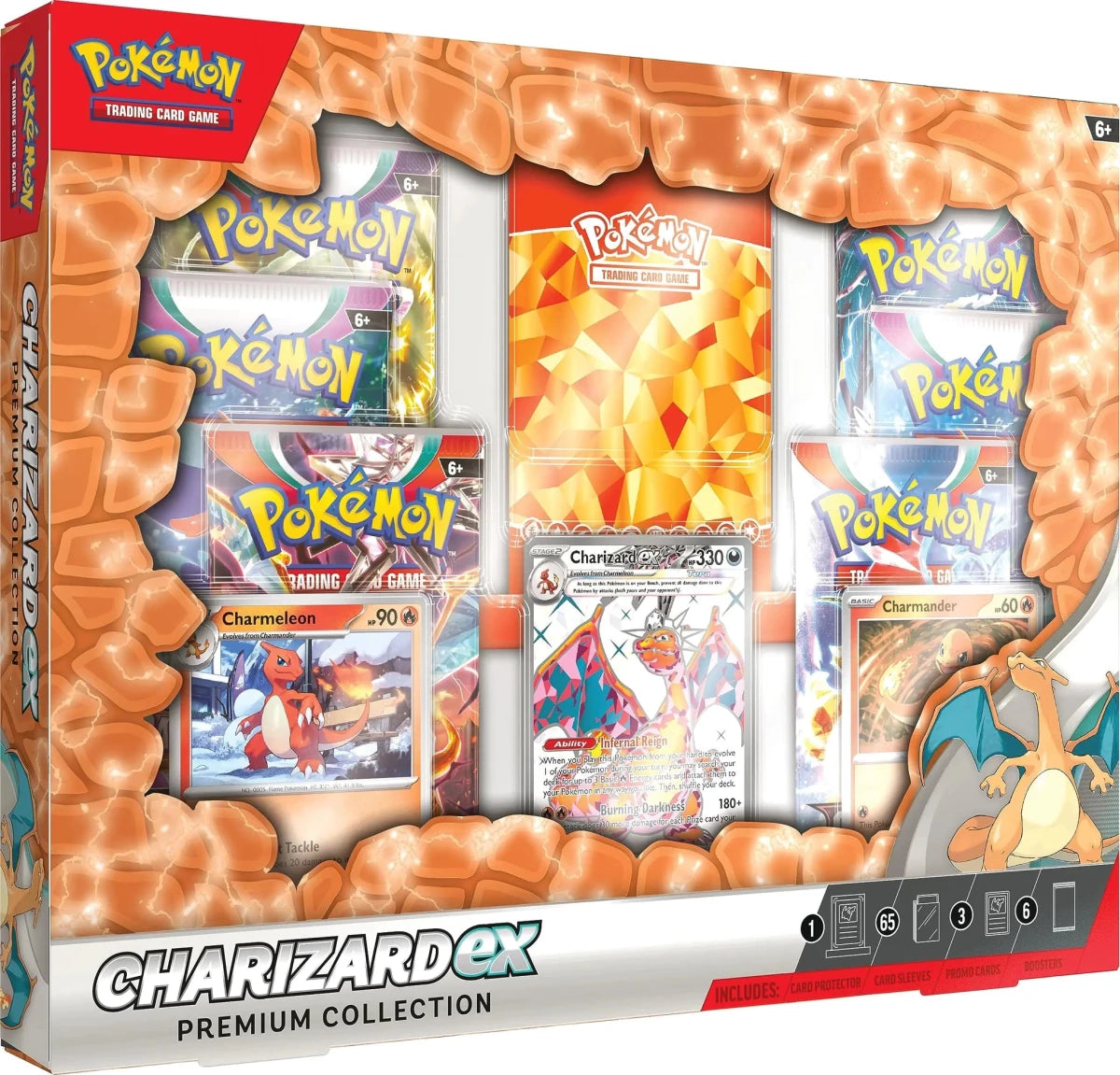 Mandotos Charizard EX Darkness Mastery Set with Charizard figure, cards, and accessories for Pokémon fans.