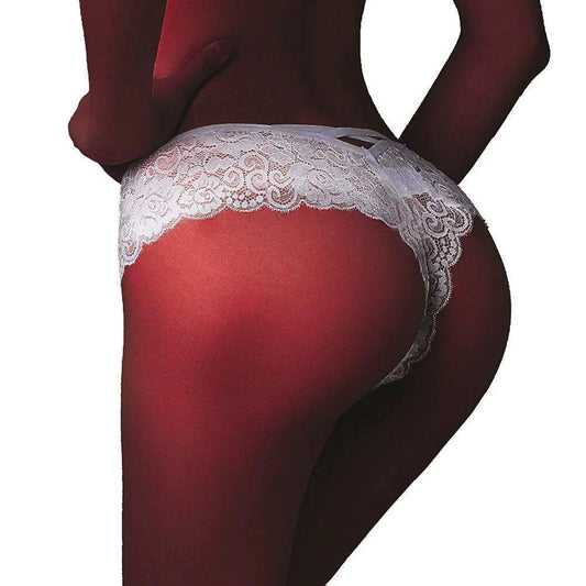 Mandotos chic 4-pack lace G-string panties for women, featuring delicate lace design and comfortable fit.