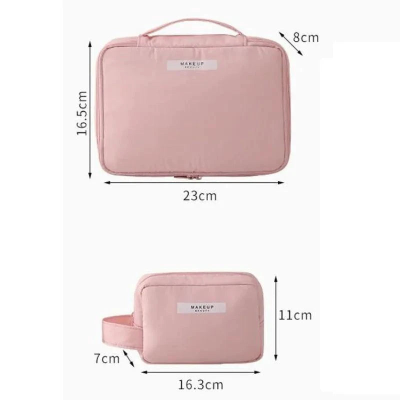 Mandotos Chic Beauty Bag Organizer with multiple compartments for cosmetics and skincare storage.