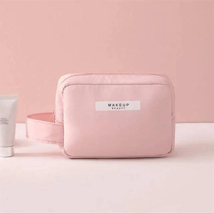 Mandotos Chic Beauty Bag Organizer with multiple compartments for cosmetics and skincare essentials.