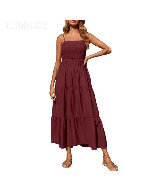 Mandotos chic chiffon layered swing dress with flowing fabric and elegant design, perfect for stylish casual or semi-formal wear.