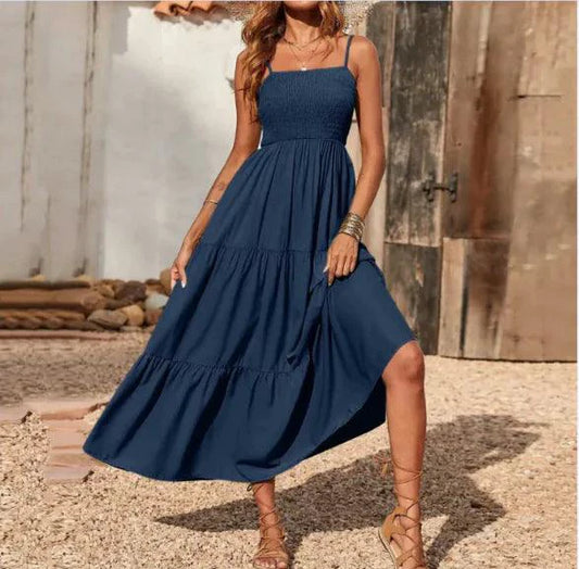 Mandotos chic chiffon layered swing dress with flowing fabric and elegant design, perfect for stylish and casual occasions.
