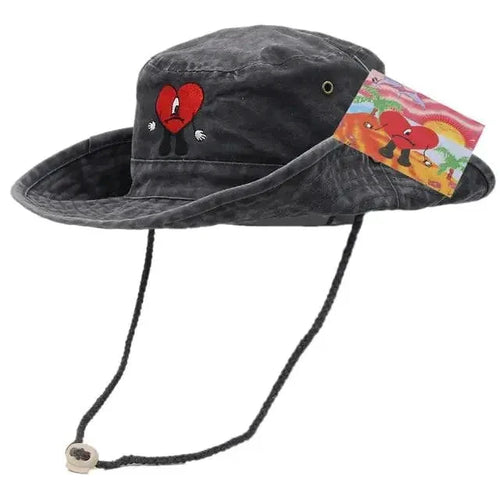 Mandotos chic embroidered travel hat with colorful floral embroidery and wide brim, perfect for sun protection and stylish travel wear.