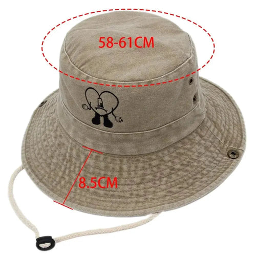 Mandotos chic embroidered travel hat with stylish design and embroidered details, perfect for outdoor adventures.