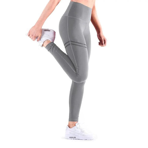 Mandotos chic gold print leggings with a stylish gold pattern on black fabric, fitted and comfortable for casual wear.