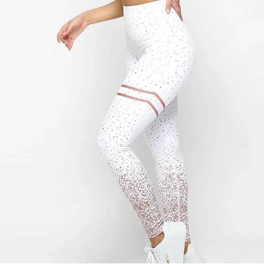 Mandotos chic gold print leggings with stylish pattern and comfortable fit, perfect for trendy casual wear.
