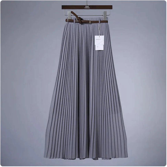 Mandotos Chic & Grace pleated chiffon skirt with flowing fabric, elegant design, and a lightweight, stylish look for effortless fashion.