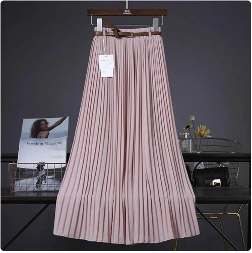 Mandotos Chic & Grace pleated chiffon skirt with flowing fabric and elegant design, perfect for effortless style.