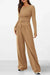 Mandotos chic long-sleeve trousers set featuring a stylish top and matching pants, perfect for modern casual wear.