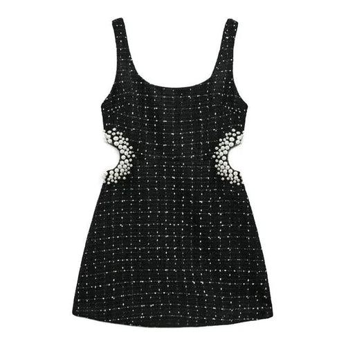 Mandotos chic off-shoulder mini dress with long sleeves, fitted silhouette, and stylish design for trendy occasions.