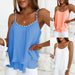 Mandotos chic pearl pleated tank top with lightweight fabric and fashionable design, perfect for casual or dressy occasions.